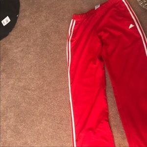 Red Adidas pants